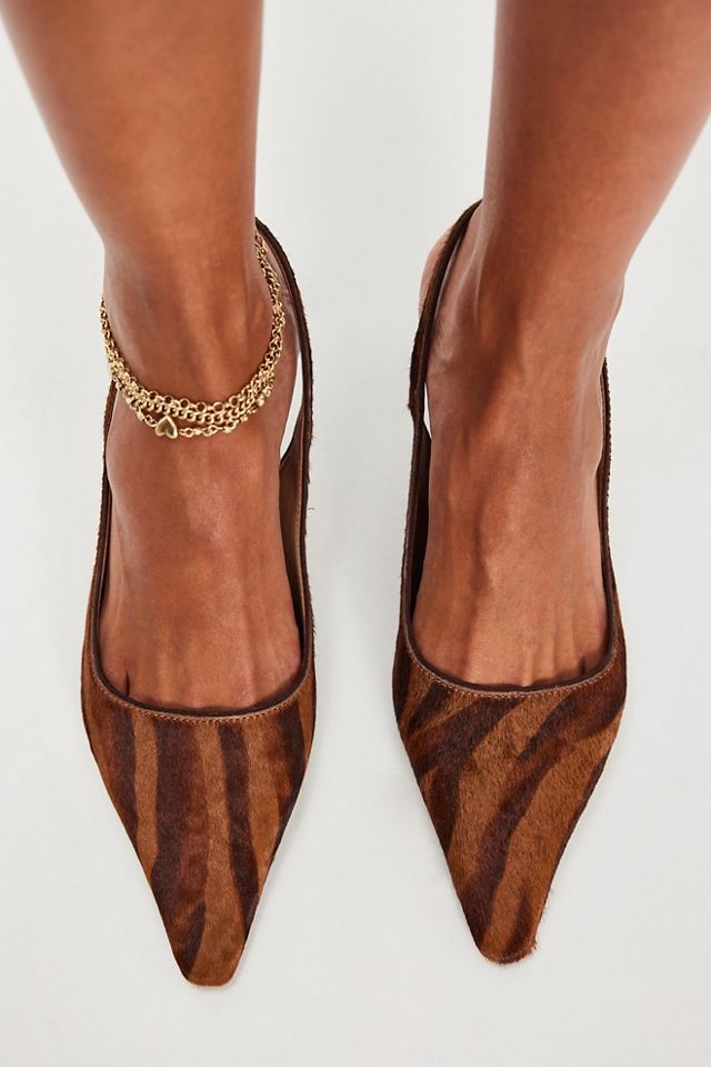 Bianca Hair-On Sling Heels #1