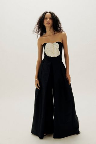 PatBO Taffeta Bloom Jumpsuit