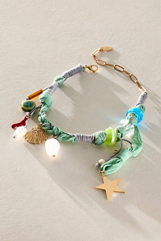 Kira Anklet at Free People in Dusty Sage & Sea