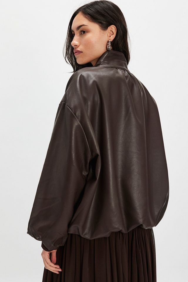 Find Me Now Poof Vegan Leather Jacket #2