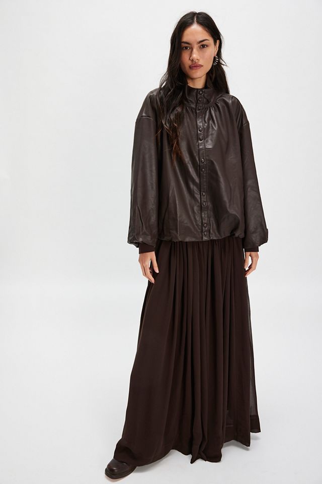 Find Me Now Poof Vegan Leather Jacket #4