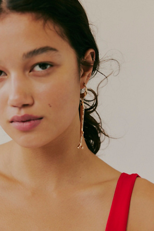 Boucles d'oreilles pendantes Carter par Free People en Gold, pour femme