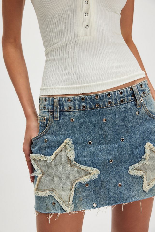 OneTeaspoon Axel Star Low-Waist Micro Skirt #3