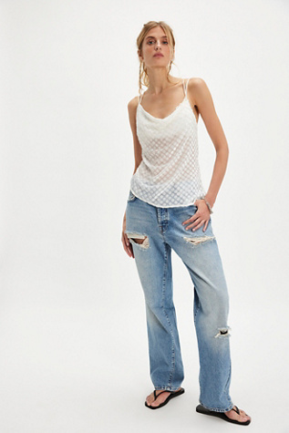 Chloe Cowl Tank Top by Free People in White, Size: XS