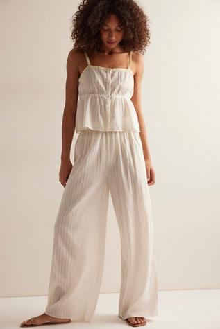 In My Lane Set by Intimately at Free People in White, Size: XL