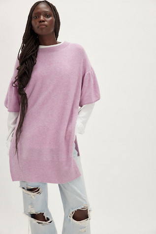 We The Free Meantime Cashmere Tee by Free People in Purple, Size: XS