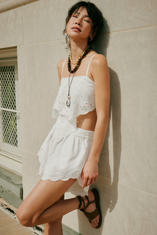 Ensemble short Nellie par Free People en Ivory, pour femme