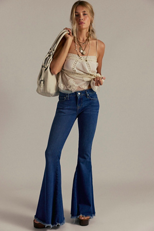 We The Free Emre Flare Jeans at Free People in Dark Wash, Size: 24