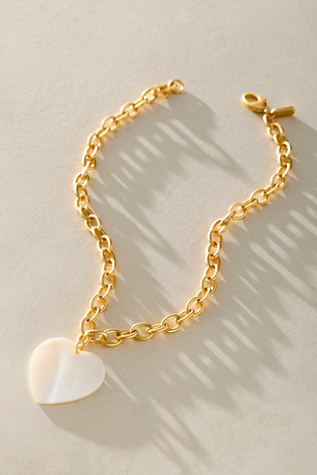 Logan Tay Jumbo Mother Of Pearl Necklace at Free People in White