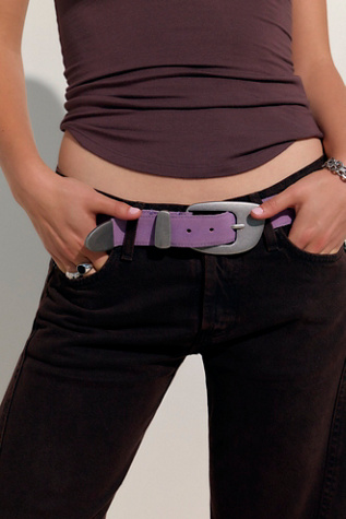 Dover Suede Belt by Free People in Grape Soda, Size: M/L
