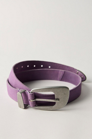 Dover Suede Belt by Free People in Purple, Size: S-M/P-M