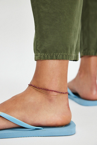 Kozakh Tripoli Anklet at Free People in Red