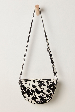 Intentionally Blank Michigan Half Moon Cowhide Crossbody Bag