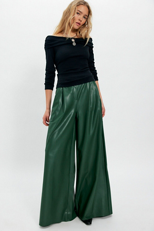 Norma Kamali Menswear Vegan Pleated Pants