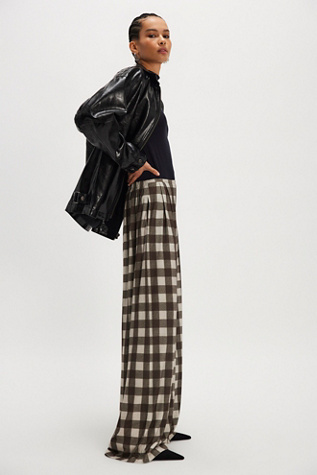 Pantalon plissé imprimé pour homme Norma Kamali