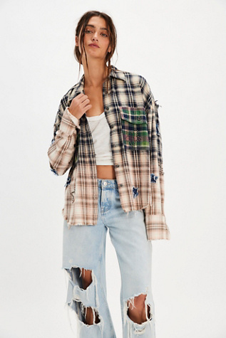 OneTeaspoon Flannel Star Studded Shirt