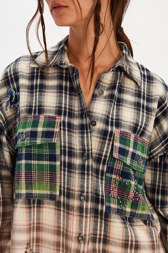 OneTeaspoon Flannel Star Studded Shirt #2