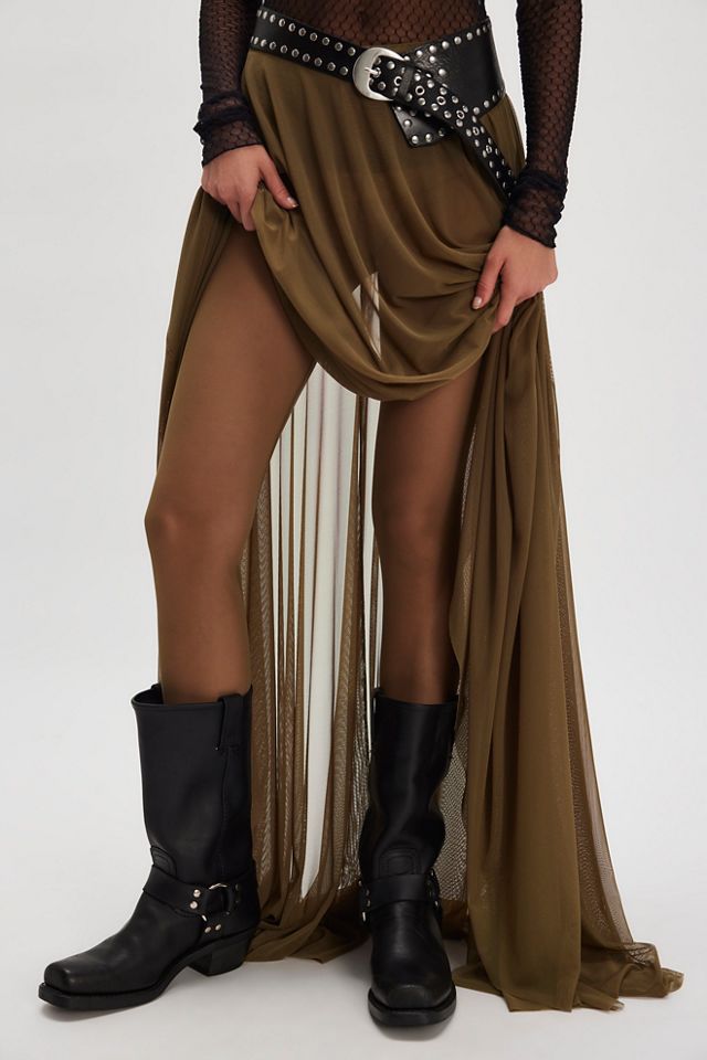 Norma Kamali Flared Sheer Maxi Skirt #2