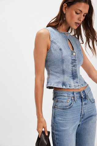 Corsage en denim gravé Sovere