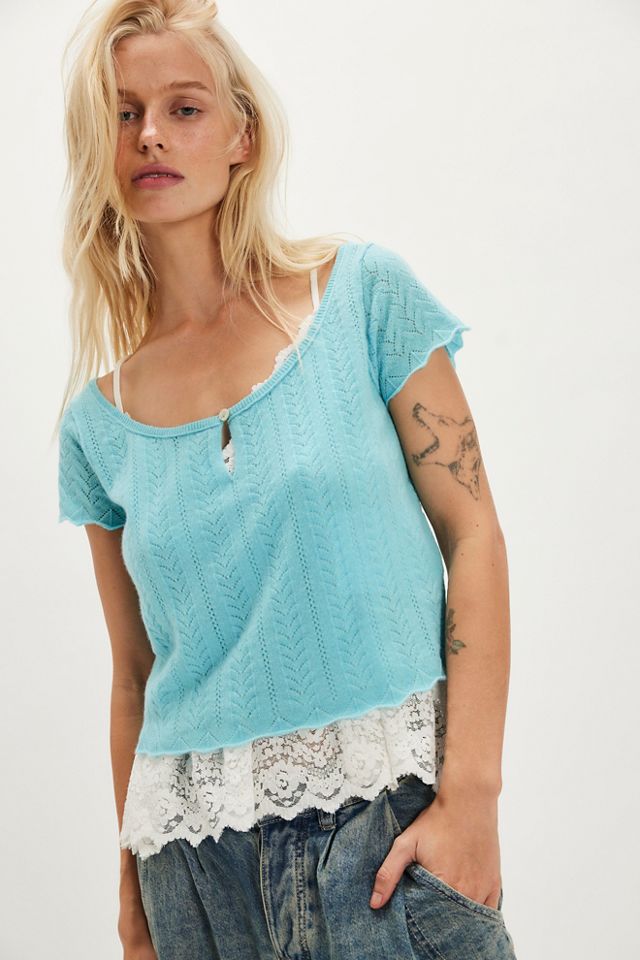 Hera Cashmere Pointelle Sweater #1