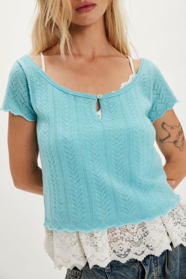 Hera Cashmere Pointelle Sweater #3