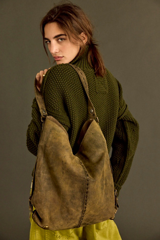 We The Free Dallas Distressed Leather Bag at Free People in Brown