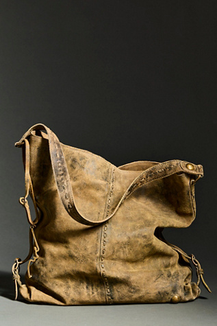 We The Free Dallas Distressed Suede Bag at Free People in Brown