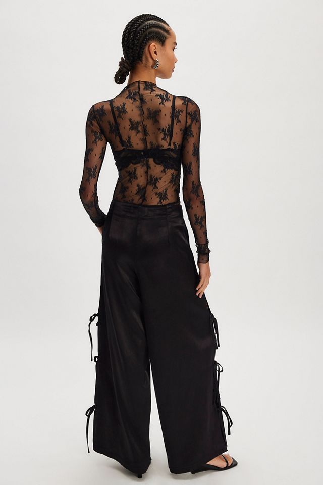 Pantalon en satin à lacets latéraux Nigel Preston #1