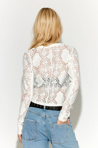 Jae Sheer Lace Knit Long Sleeve Top - thumbnail 2
