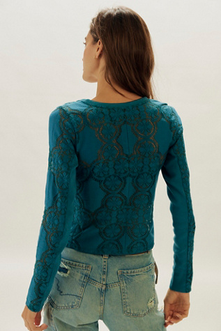 Jae Sheer Lace Knit Long Sleeve Top - thumbnail 7