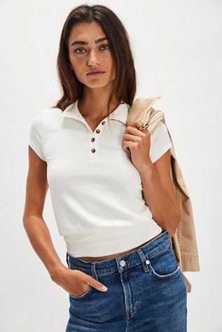 Geel Jasper Tee at Free People in White, Size: XS
