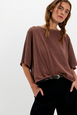 We The Free Next Level Tee at Free People in Root Beer, Size: XS