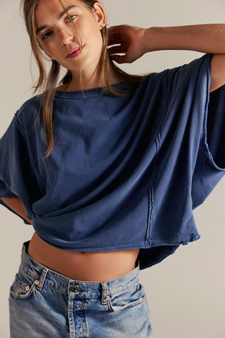 We The Free Next Level Tee at Free People in Real Teal, Size: XS