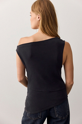Женский топ We The Free Lola Asymmetrical Hem, цвет: Чёрный — фото 2