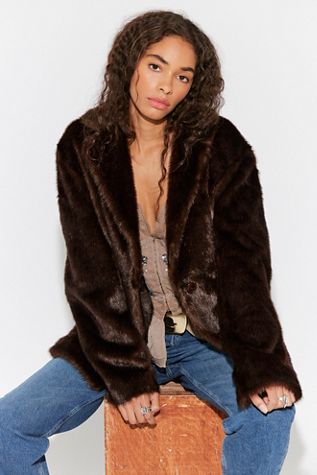 Stand Studio Evyn Faux Fur Jacket