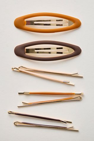 Kitsch Metal Enamel Clip & Bobby Pins Set