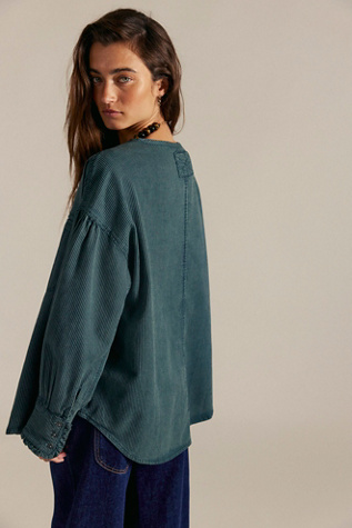 We The Free Denim Dreaming Railroad Stripe Pullover