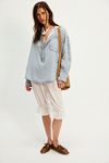 We The Free Denim Dreaming Railroad Stripe Pullover