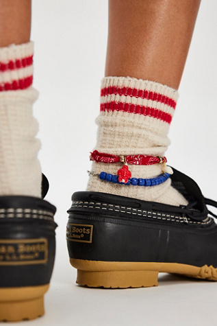 Женские ботинки L.L.Bean Leather Rubber Mocs, цвет: Чёрный / Карамельный — фото 3