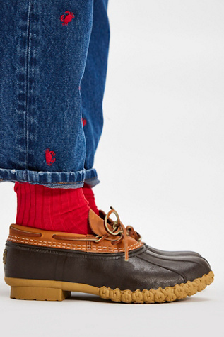 L.L.Bean Boots, Leather Rubber Moccs at Free People in Tan, Size: US 7