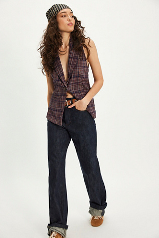 Sora Vest Jacket by Free People in Blue, Size: L