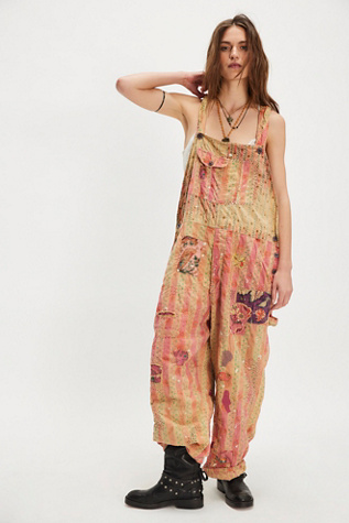 Magnolia Pearl Sunfaded Love Overalls at Free People in Pink