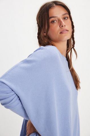 Женский топ We The Free Latte Blues Solid Thermal, цвет: Dawn Breeze — фото 3