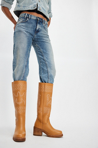 Avalon Equestrian Boots by Dingo 1969 at Free People in Yellow, Size: US 6.5