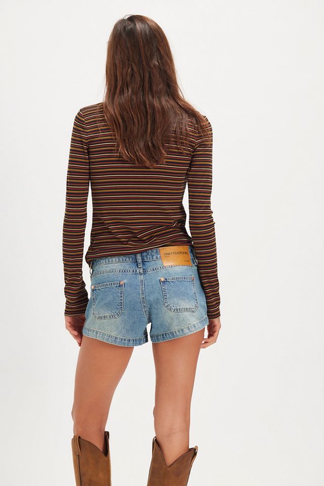 OneTeaspoon Retro Dukes Low-Waist Mini Shorts #2