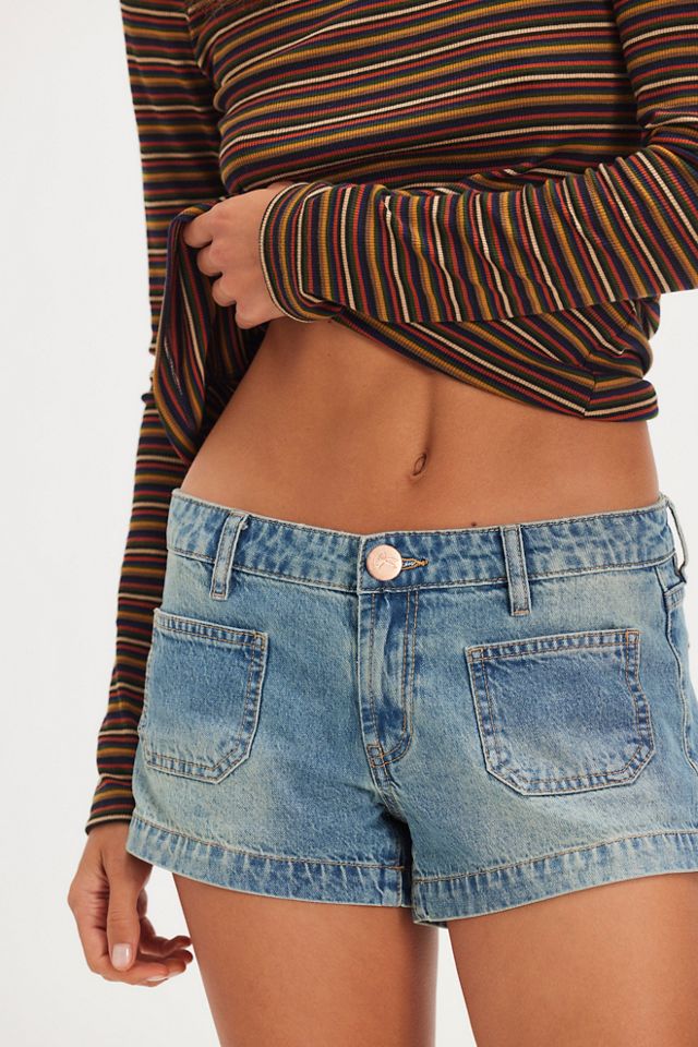 OneTeaspoon Retro Dukes Low-Waist Mini Shorts #1