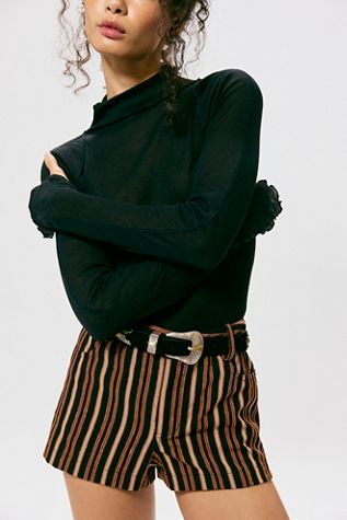 Anna Sui Pinstripe Shorts