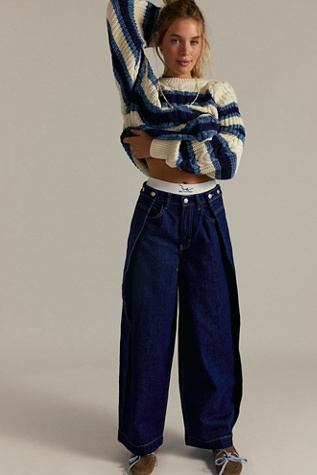 We The Free High Street Trouser Jeans at Free People in Dark Wash, Size: 29