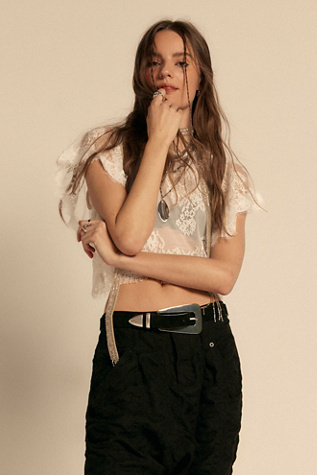 Patcha Suede Belt by Free People in Black, Size: XS/S