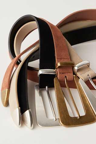 Patcha Suede Belt by Free People in Brown, Size: S/M